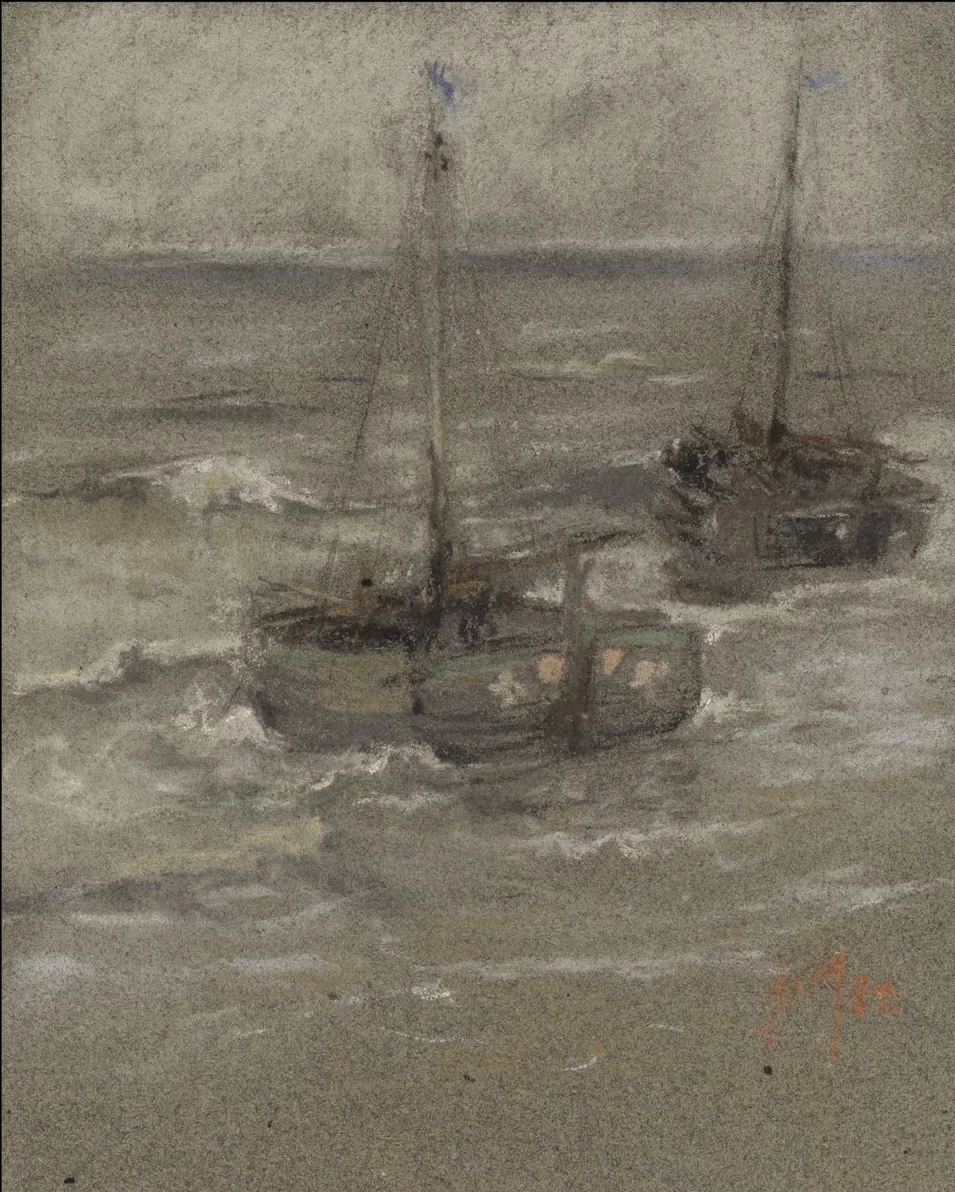 Barche da pesca all'ancora, 1884 - Sterling and Francine Clark Art Institute, Williamstown